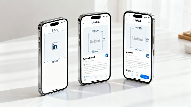 A professional-looking LinkedIn post displayed on a phone screen, showing a clear, engaging image.