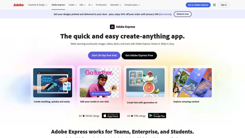 Adobe Express real estate flyer template options