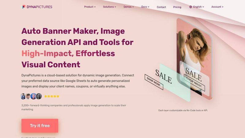 An example of a dynamic image generated by DynaPictures, showing an event ticket with personalized attendee information.