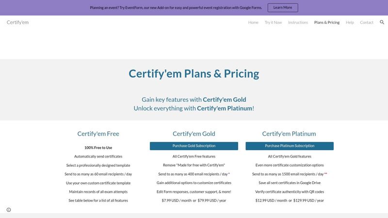 Certify'em (Google Forms add-on)