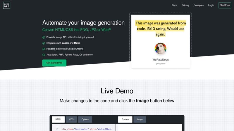 HTML to Image (HTML/CSS to Image)