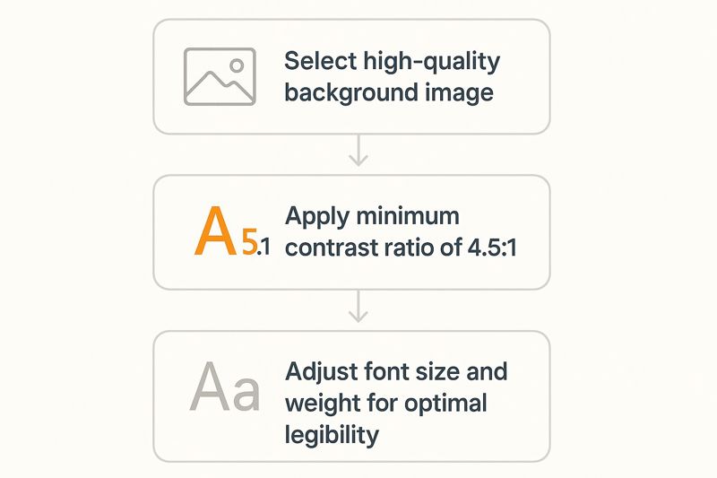 Infographic about text on background image