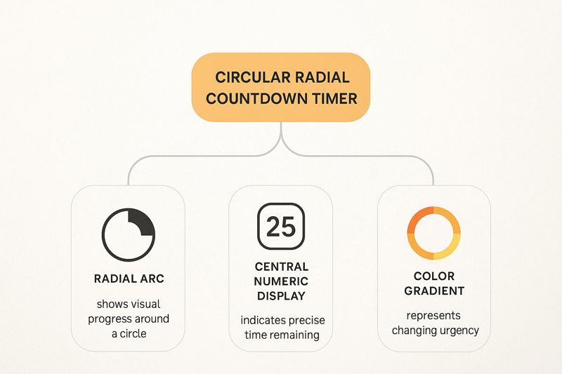 Infographic showing key data about Circular/Radial Progress