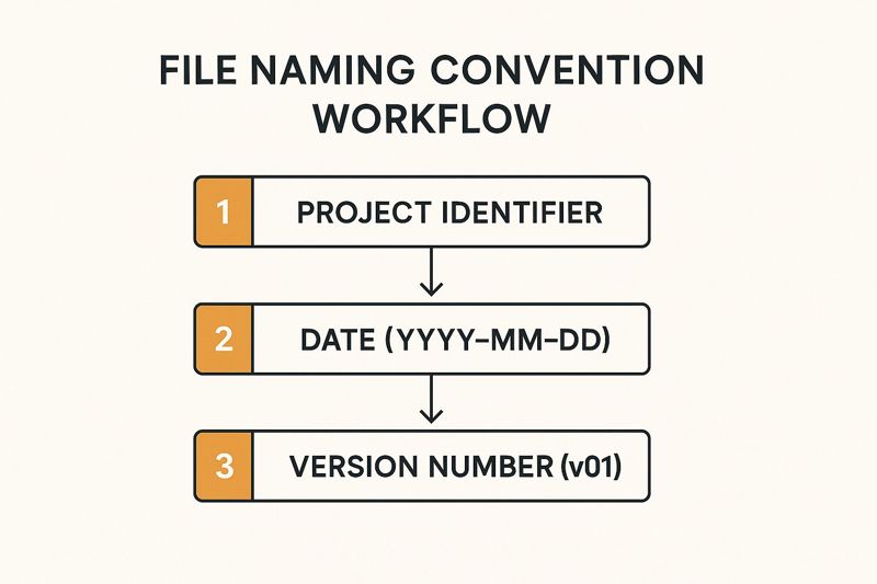 Infographic showing key data about Develop Consistent File Naming Conventions
