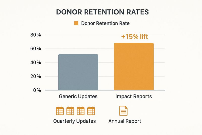 Infographic showing key data about The Matching Gift Challenge