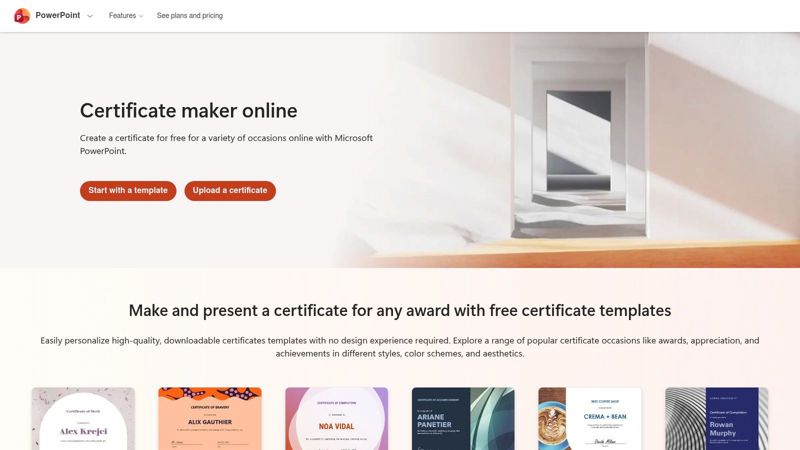 Microsoft PowerPoint Certificate Maker (Microsoft Create)