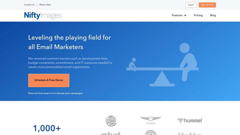 NiftyImages dashboard showing personalized image options