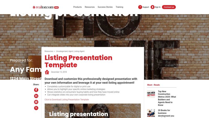 Realtor.com Listing Presentation Template