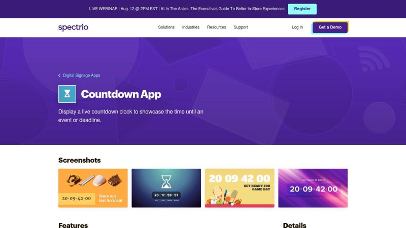 Spectrio's Countdown App