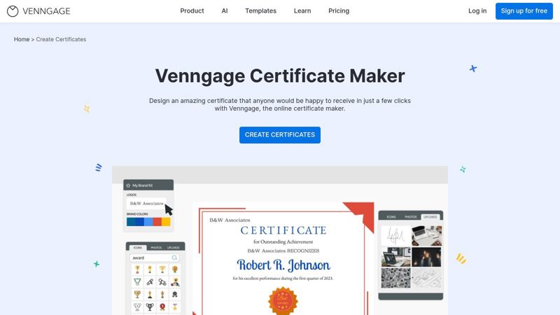 Venngage (Online Certificate Maker)